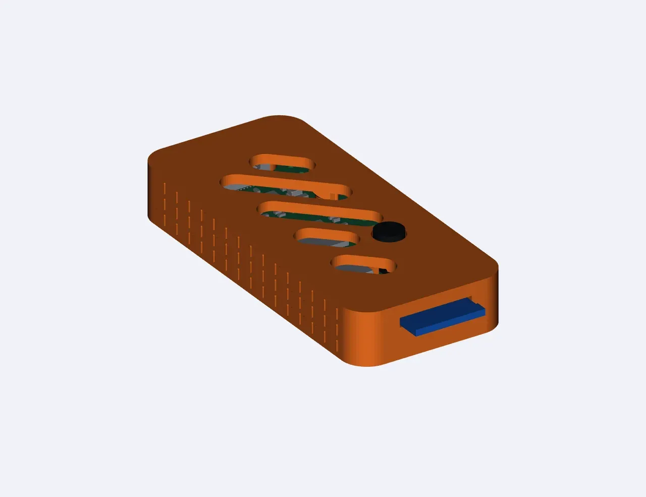 Assembled enclosure, microSD end